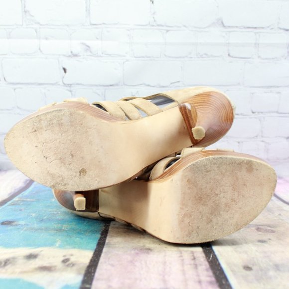 Stuart Weitzman Pump Open Toe Zip Heels Size 10 M - Picture 6 of 8